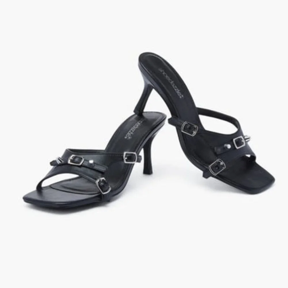 NWT JustFab Arya Mule Heeled Sandal 7.5